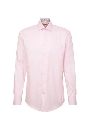 Seidensticker Herren Business Hemd Regular Langarm Kentkragen Bügelfrei 100% Baumwolle von Seidensticker