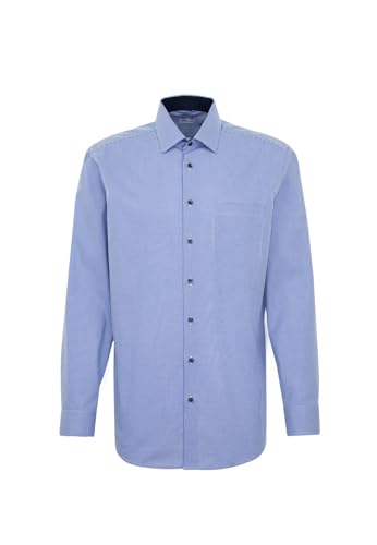 Seidensticker Herren Business Hemd Regular Langarm Kentkragen Bügelfrei 100% Baumwolle von Seidensticker