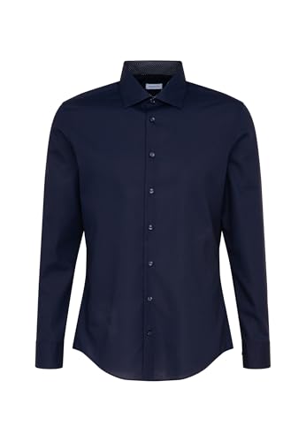 Seidensticker Herren Business Hemd Shaped 1/1 Extra lang Kentkragen Bügelfrei 100% Baumwolle von Seidensticker