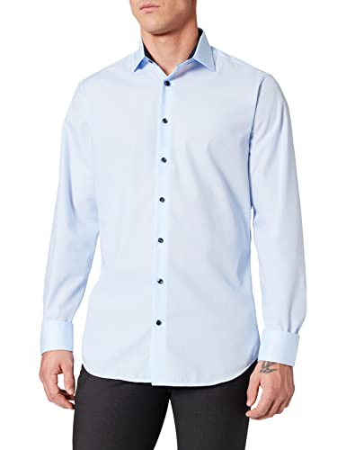 Seidensticker Herren Business Hemd Shaped Fit Businesshemd, Blau (Hellblau 14), (Herstellergröße: 38) von Seidensticker