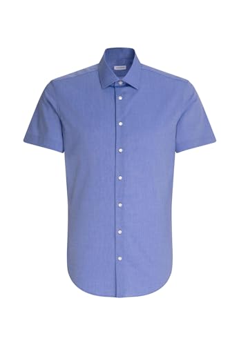 Seidensticker Herren Seidensticker Herren Business Hemd Tailored Fit Businesshemd, Blau (Mittelblau 14), 38 von Seidensticker