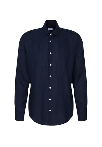 Seidensticker Herren Business Hemd - Shaped Fit - Soft - Kent-Kragen - Langarm - 100% Leinen von Seidensticker