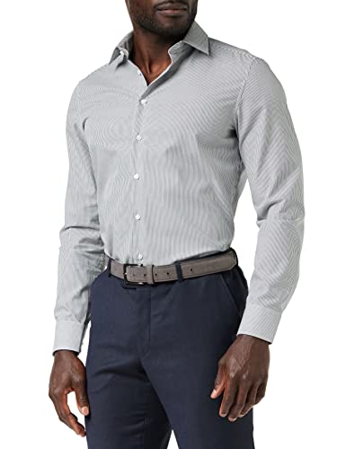 Seidensticker Herren Business Hemd Slim Fit – Bügelfreies25 Businesshemd, Blau (Dunkelblau 19), (Herstellergröße: 37) von Seidensticker