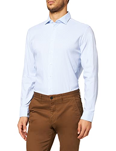 Seidensticker Herren Business-Hemd - Slim Fit - Bügelleicht - Kent Kragen - Langarm - Streifen - Baumwollmischung von Seidensticker