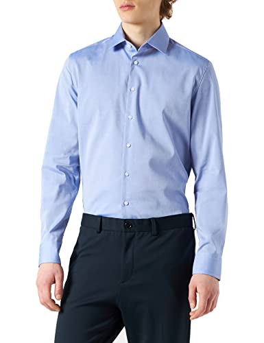 Seidensticker Herren Business Hemd Slim Fit24 Businesshemd, Blau (Mittelblau 16), (Herstellergröße: 44) von Seidensticker