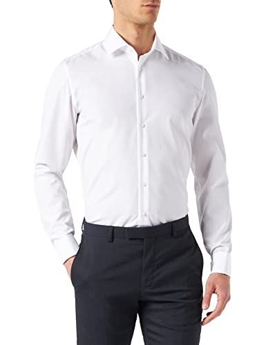 Seidensticker Herren Business Hemd Slim Fit66 Businesshemd, Weiß (Weiß 01), 37 von Seidensticker