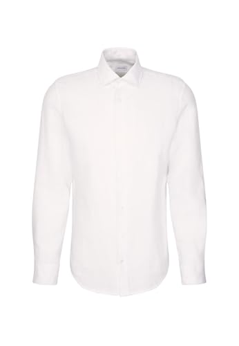 Seidensticker Herren Business Hemd Slim Langarm Kentkragen 100% Leinen/Flachs von Seidensticker