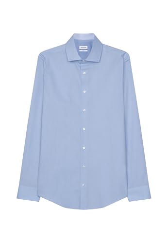 Seidensticker Herren Business Hemd Slim Langarm Kentkragen Bügelfrei 100% Baumwolle von Seidensticker