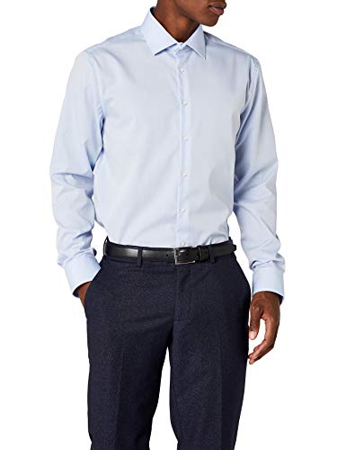 Seidensticker Herren Mens Shaped Longsleeve Cotton Businesshemd, Hellblau(022000), 38 EU von Seidensticker