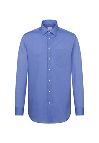 Seidensticker Herren Mens Regular Longsleeve Cotton Business Shirt, Mittelblau(003000), 46 EU von Seidensticker