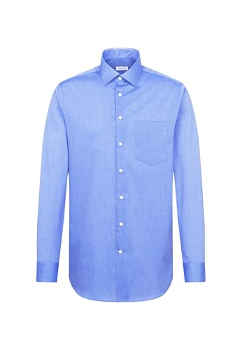Seidensticker Herren Mens Regular Longsleeve Cotton Business Shirt, Mittelblau(003000), 50 EU von Seidensticker