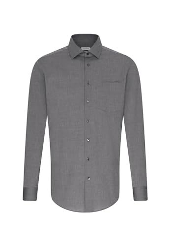 Seidensticker Herren Mens Regular Longsleeve Cotton Business Shirt, Grau(003000), 39 EU von Seidensticker