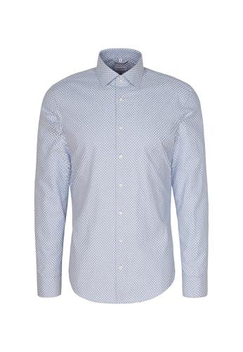 Seidensticker Herren Flanellhemd Hemd, Blau, 37 von Seidensticker