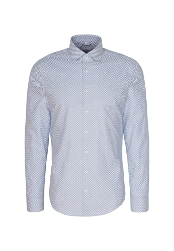 Seidensticker Herren Flanellhemd Hemd, Blau, 38 von Seidensticker