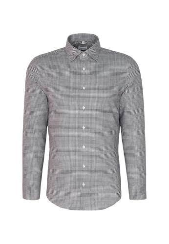 Seidensticker Herren Flanellhemd Hemd, Blau, 41 von Seidensticker