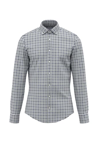 Seidensticker Herren Flanellhemd Hemd, Grün, 52 von Seidensticker