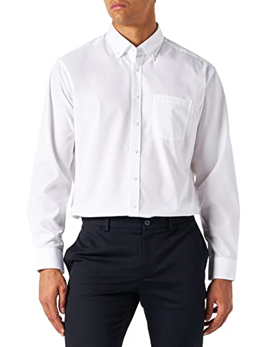 Seidensticker Herren Business Shirt Modern Fit Businesshemd, Weiß (White 000), 47 von Seidensticker