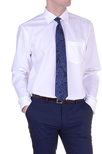 Seidensticker Herren Modern Extra Langer Arm mit Kent Kragen Bügelfrei Businesshemd, Weiß (Weiß 1), 40 von Seidensticker