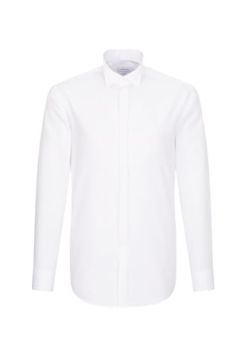 Seidensticker Herren Modern Fit Tuxedo Shirt Businesshemd, Weiß (01 Weiß), 43 von Seidensticker