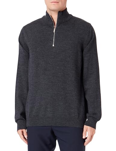 Seidensticker Herren Merino Pullover mit Reissverschluss - Pullover mit geradem Schnitt - Bügelleicht - Umlegekragen- Langarm - 100% Baumwolle, Grau Seidensticker Herren Merino Pullover mit Reissverschluss - Pullover mit geradem Schnitt - Bügelleicht - Umlegekragen- Langarm - 100% Baumwolle, Grau von Seidensticker