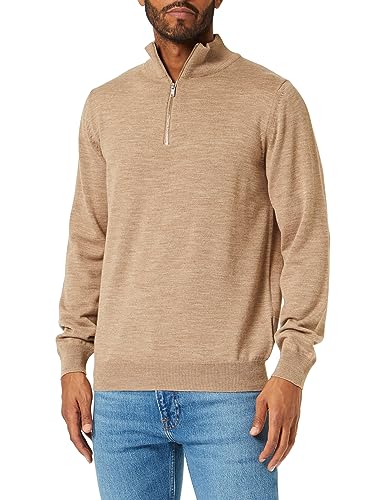 Seidensticker Herren Merino Pullover mit Reissverschluss - Pullover mit geradem Schnitt - Bügelleicht - Umlegekragen- Langarm - 100% Baumwolle von Seidensticker