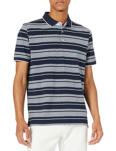 Seidensticker Herren Polo Oxford Pique Langarm Polohemd, Navy, L von Seidensticker