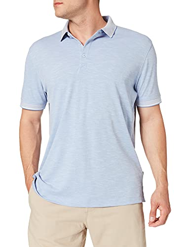 Seidensticker Herren Polo Washed Pique Langarm Polohemd, hellblau, L von Seidensticker