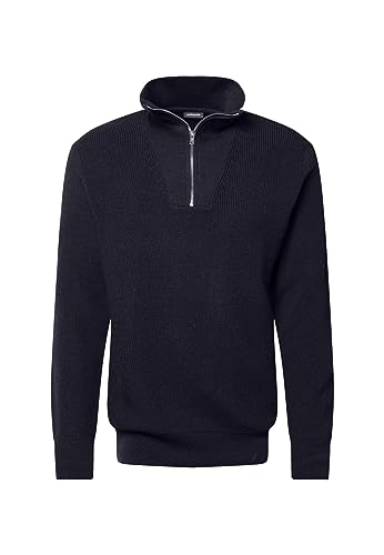 Seidensticker Herren Pullover - Pullover mit geradem Schnitt und Reissverschluss - Bügelleicht - Umlegekragen - Langarm - 100% Baumwolle von Seidensticker