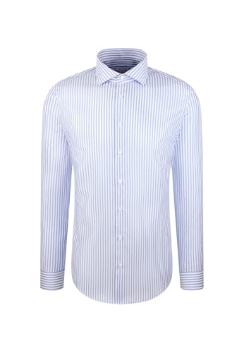 Seidensticker Herren Regular Fit Langarm Business Hemd, Blau, 46 Seidensticker Herren Regular Fit Langarm Business Hemd, Blau, 46 von Seidensticker