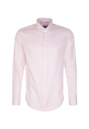 Seidensticker Herren Regular Fit Langarm Business Hemd, Pink, 40 von Seidensticker