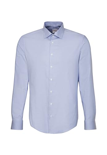 Seidensticker Herren Regular Fit Langarm Hemd, Hellblau, 39 EU von Seidensticker