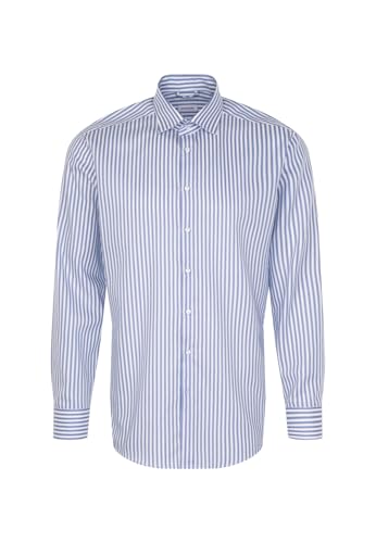 Seidensticker Herren Regular Fit Langarm Hemd, Mittelblau, 38 von Seidensticker
