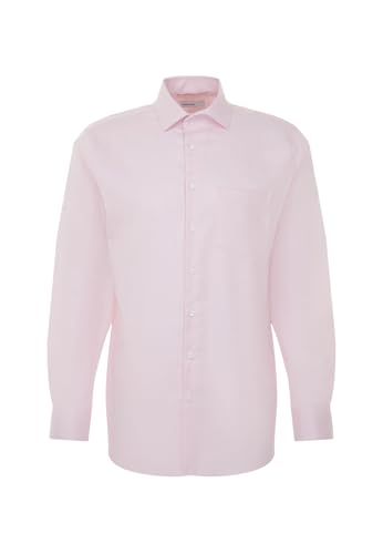 Seidensticker Herren Regular Fit Langarm Hemd, Rosa, 42 von Seidensticker