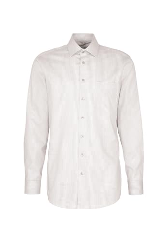 Seidensticker Herren Regular Fit Langarm Hemd, Sand, 40 von Seidensticker