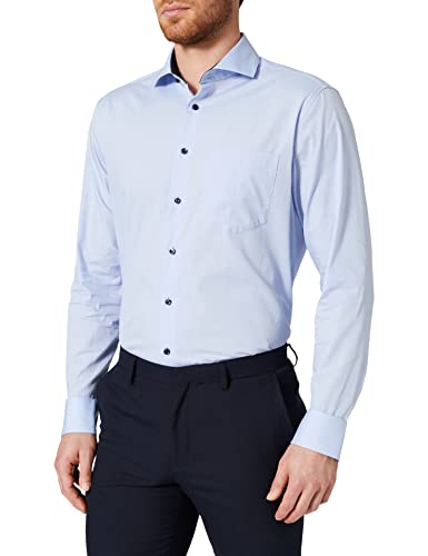 Seidensticker Herren Regular Fit Langarm Popeline Hemd, Hellblau, 41 EU Seidensticker Herren Regular Fit Langarm Popeline Hemd, Hellblau, 41 EU von Seidensticker