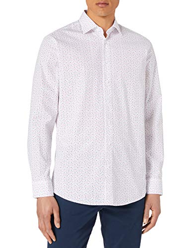 Seidensticker Herren Regular Fit Langarm Poplin Hemd, Rot (Rot 46), (Herstellergröße: 38) von Seidensticker