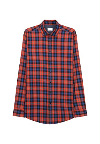 Seidensticker Herren Regular Fit Langarm Twill Hemd, orange, L von Seidensticker