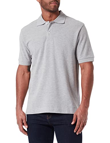 Seidensticker Herren Regular Bügelleicht Kurzarm Polo-Pullover, Grau, XL EU von Seidensticker