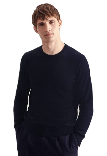 Seidensticker Herren Round-neck - Pullover Pullover, Navy, L von Seidensticker