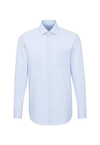 Seidensticker Herren Seidensticker Herren Business Hemd Modern Fit Businesshemd, Blau (11 Millraye Hellblau), 48 von Seidensticker
