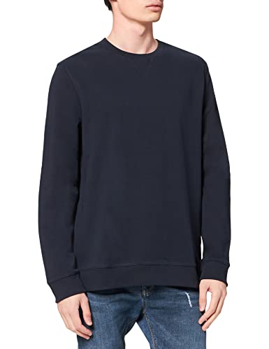 Seidensticker Herren Shaped Fit Langarm Sweatshirt, Navy (Navy 19), L (Herstellergröße: L) von Seidensticker