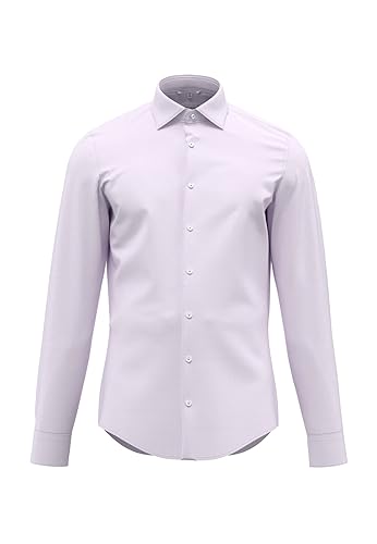 Seidensticker Herren Slim Fit Langarm Hemd, Flieder, 42 EU von Seidensticker