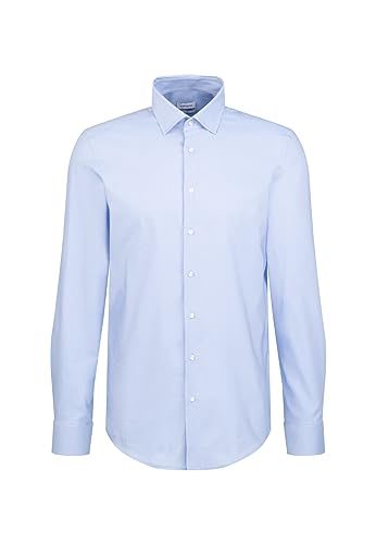 Seidensticker Herren Slim Fit Langarm Hemd, Hellblau, 41 EU von Seidensticker
