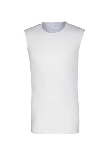 Seidensticker Herren Tank Top T-shirt Rundhals Ärmellos Uni Unterhemd, Weiß (Weiß 01), XXL von Seidensticker