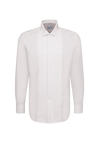 Seidensticker Herren Hemd mit Plisse - Smokinghemd - Regular Fit - Bügelfrei- Kent-Kragen - Langarm - Klassisch - Elegant - Umschlagmanschette- 100% Baumwolle von Seidensticker