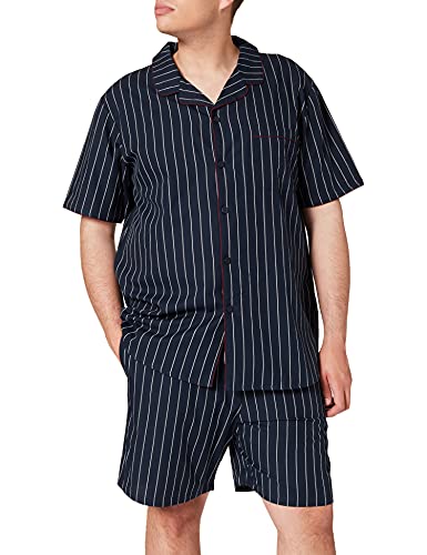 Seidensticker Herren kurz Woven Pyjamaset, Nachtblau, 56 von Seidensticker