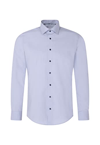 Seidensticker Men's Extra Slim Fit Langarm Hemd Shirt, Hellblau, 42 von Seidensticker