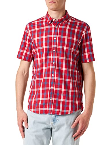Seidensticker Men's Regular Fit Kurzarm Hemd Shirt, Rot, S von Seidensticker
