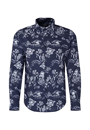 Seidensticker Men's Regular Fit Langarm Hemd Shirt, Dunkelblau, M von Seidensticker