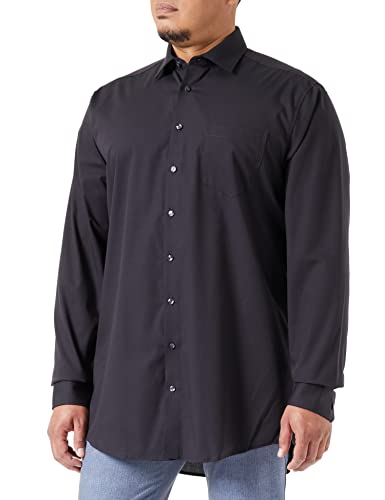 Seidensticker Men's Regular Fit Langarm Hemd Shirt, Dunkelgrau, 46 von Seidensticker